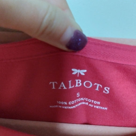 Talbots Pink Cap Sleeve Cotton Bodycon Midi Dress Size Small - Picture 6 of 8